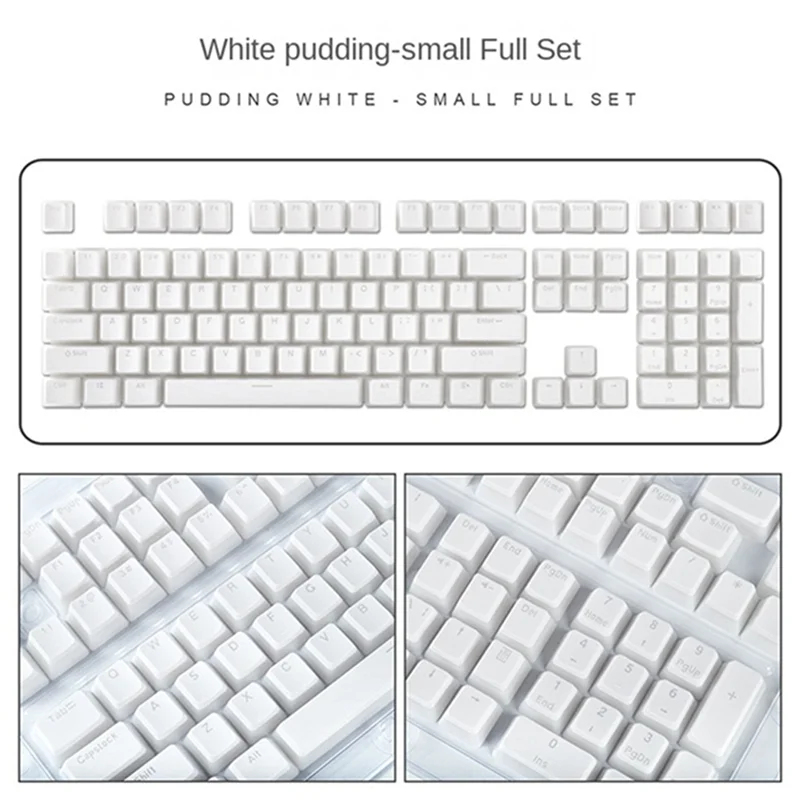 AAA87 Pudding Keyboard Hat Box Mechanical Keyboard Double Skin Milk Transparent Keycap Pbt Customized Cream Jelly (Yellow)