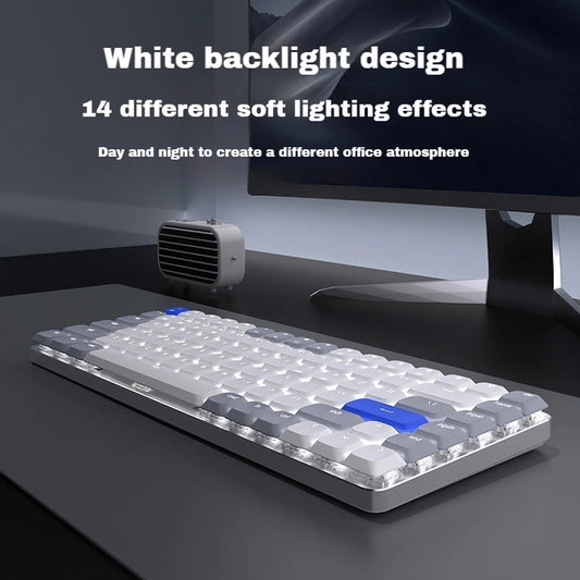 Arikey84 Thin Gaming Mechanical Keyboard 84 Keys 75% Wireless  Keyboard Wireless Bluetooth Silent Ultra-Thin Gaming Accessories